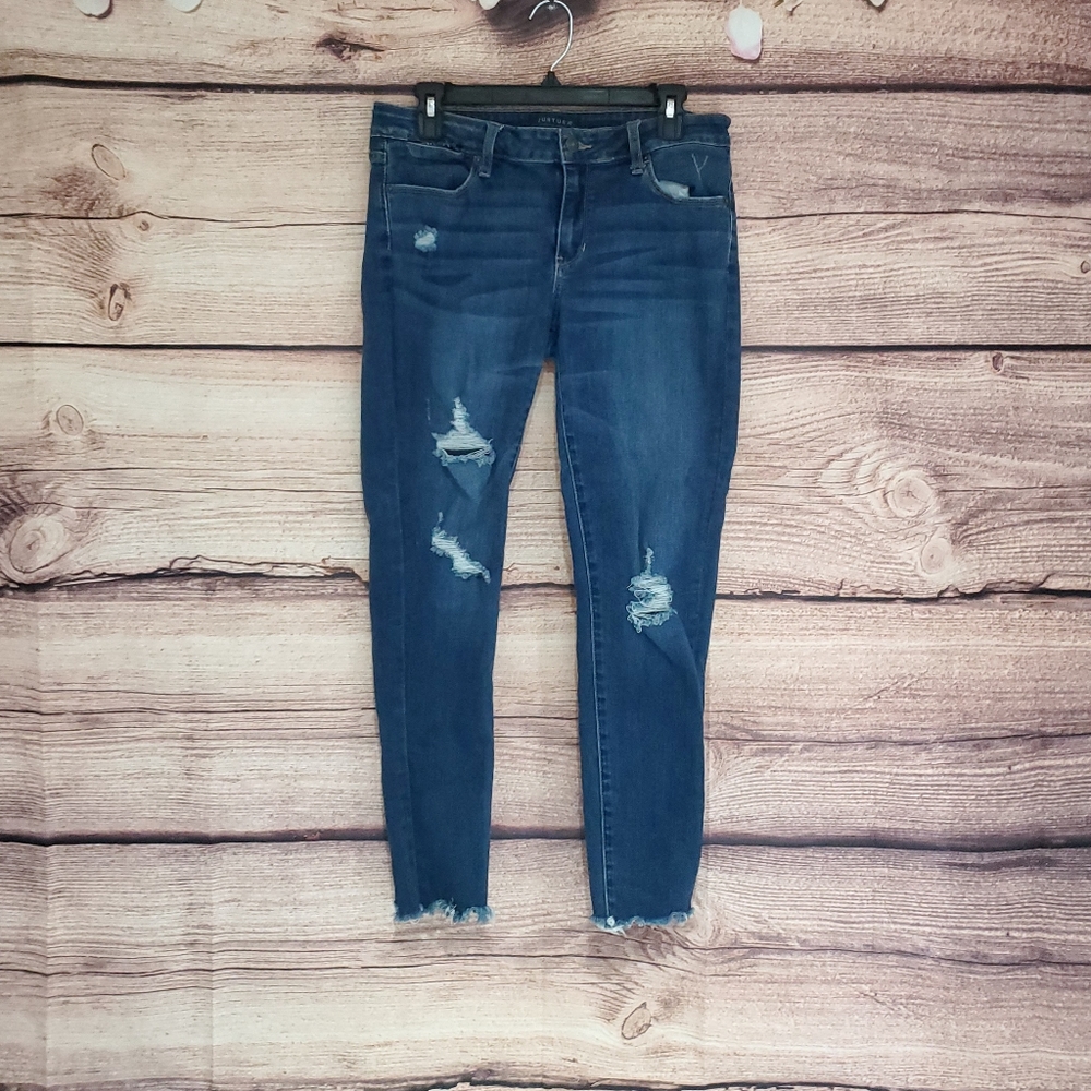 JUSTUSA Cut Hem Crop Jeans Sz 30